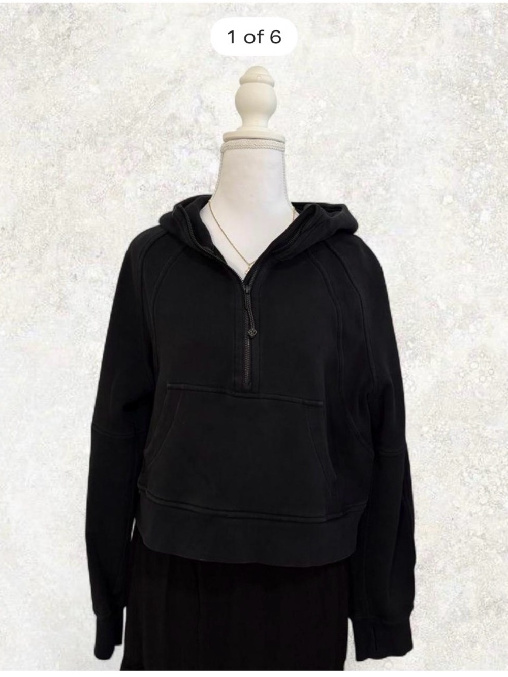 lululemon athletica Black Half-Zip Hoodie